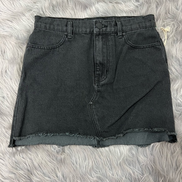 AFENDS DE DENIM MINI SKIRT SIZE 6 COLOR BLACK - Picture 5 of 16